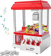Многоразовая музыкальная мини-машина для захвата сладостей , с 20 монетами , аркадная игра Claw Machine