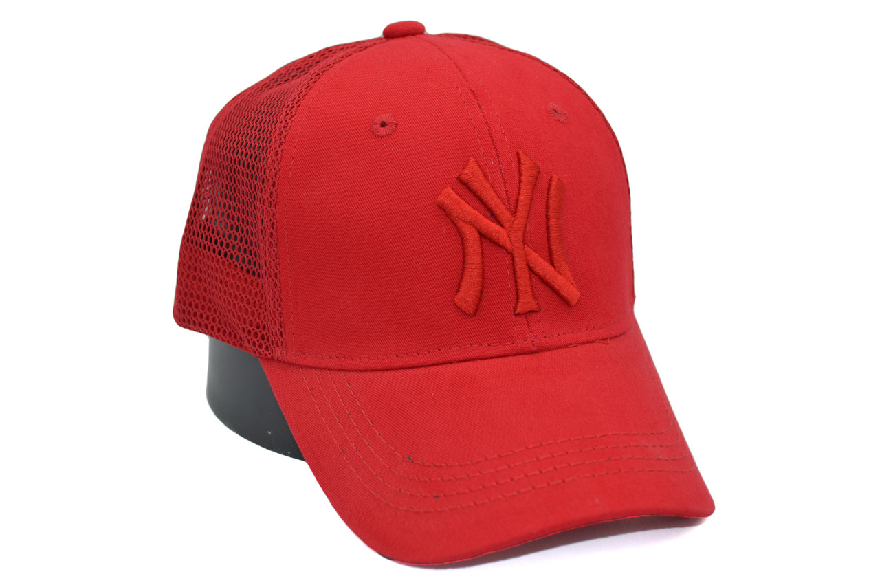 Бейсболка сітка Art cap New York Yankees 55-59 см червона (0919-803)