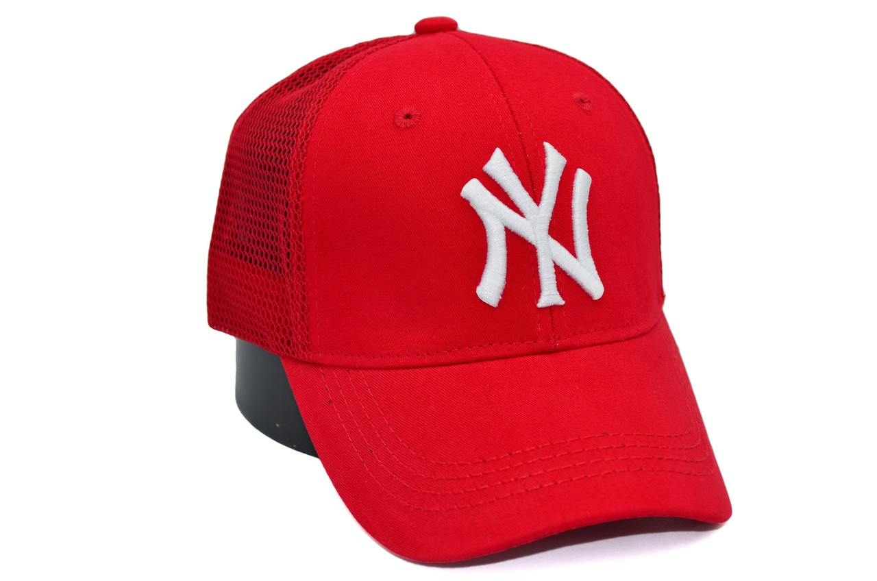 Бейсболка сітка Art cap New York Yankees 55-59 см червона (0919-804)