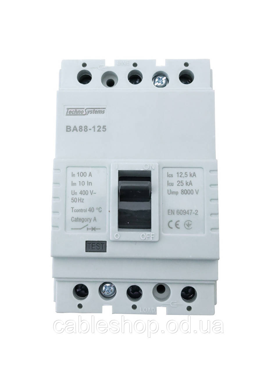 Вимикач автоматичний ВА88-125 3Р 100А 25 кА TNSy, фото 1