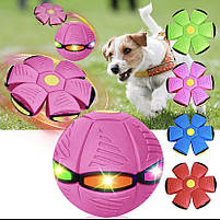 Іграшка для собак м'яч - фрізбі рожевий, фото 3
