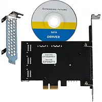 Плата расширения Frime ECF-PCIEto8SATAIII001 PCI-E x1 to 8 x Sata III, 88SE9215