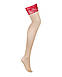 Панчохи під пояс із широким мереживом Obsessive Lacelove stockings XS/S, фото 4
