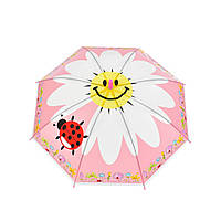 Зонтик детский Божья коровка Bambi MK 4804 диаметр 77 см Розовый