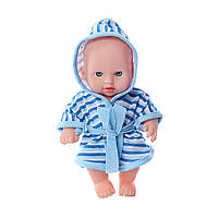 Детский игровой Пупс в халате Limo Toy 235-Q Кукла-пупс 20 см. Синий