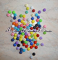 Бусини кулька 10 шт., діаметр 8 мм., МІКС