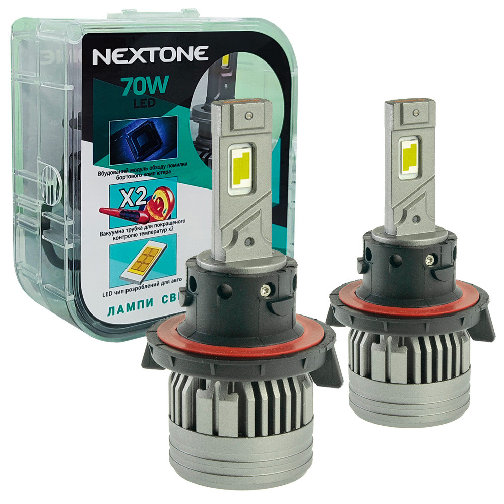 Лампа світлодіодна для фар Nextone LED H13 6000K 18000LM L4 2 шт комплект