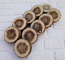 Зріз дерева для декору, рукоділля, шліфований з двох сторін 10 шт.(6-7 см), фото 2