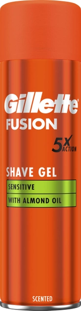 Гель для гоління Gillette Fusion 200 мл Sensitive чутливий