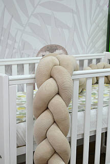 Бампер-косичка на кроватку Twins Ego 120 см , beige