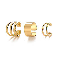 Набір біжутерія сережки-кліпси-кафи з медичної сталі LATS Bohemia 5416551-661004