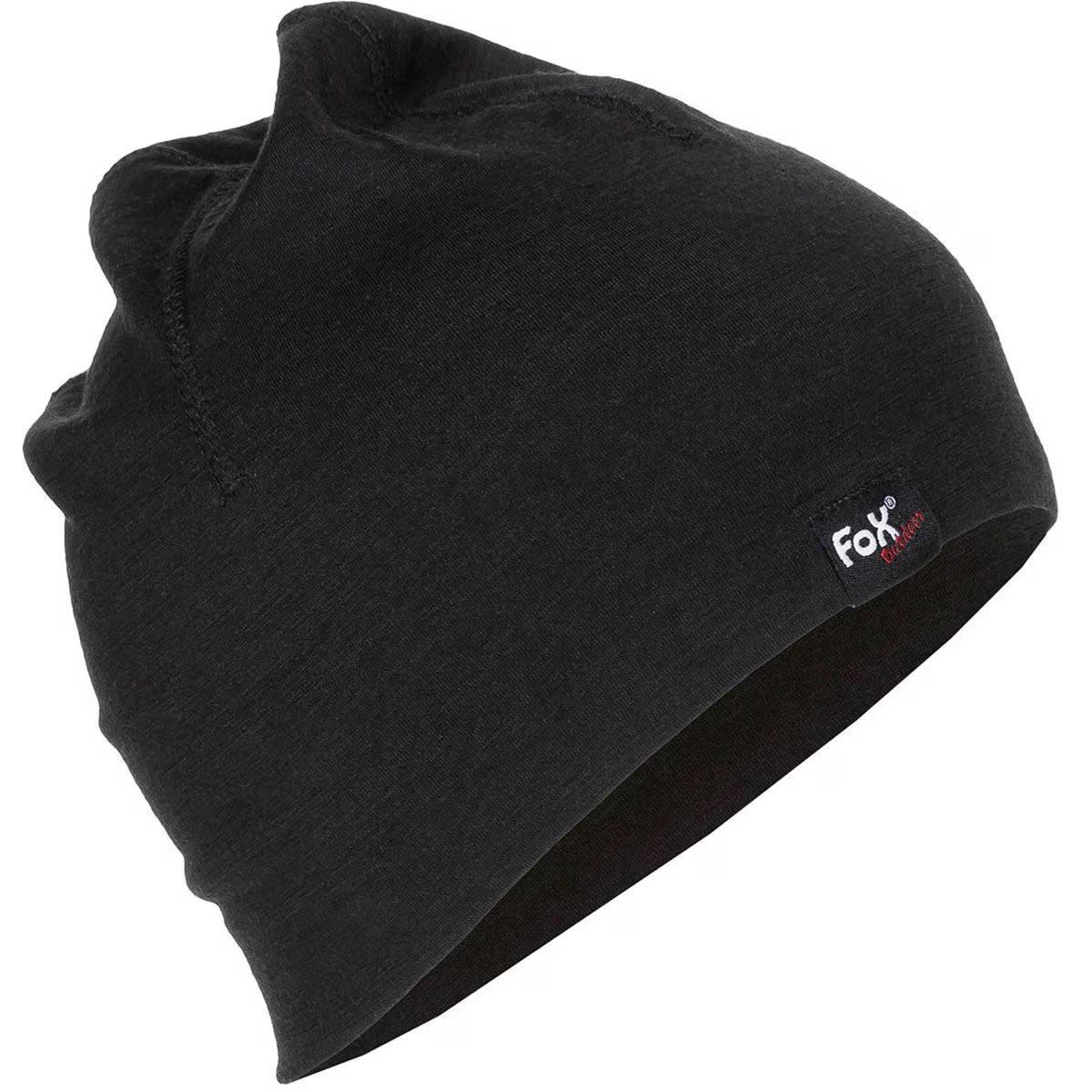 Шапка зимова військова тактична MFH Fox Outdoor Merino Lite Black