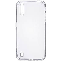 TPU чехол GETMAN Transparent 1,0 mm для Samsung Galaxy A01 Бесцветный (прозрачный)