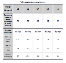 ОПТ Купальник із кісточками без поролону 51810 46-54 чорний на 54 розмір, фото 2