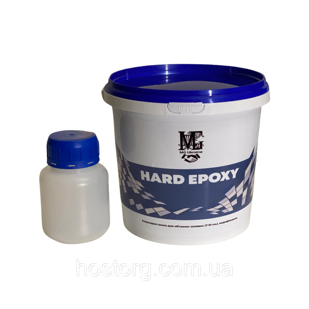Смола епоксидна HARD EPOXY прозора для об'ємних заливок стільниць з затверджувачем 10кг