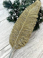 Лист папороті золотий (10 штук), фото 3