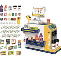 Детский игровой набор магазин супермаркет с продуктами Желтый (60238)