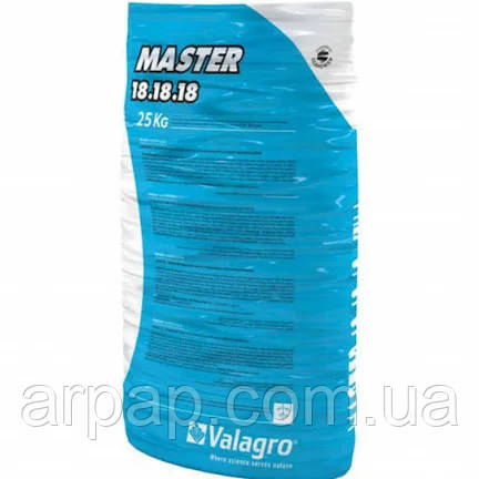 Добриво МАЙСТЕР Маster 18+18+18+3 25 кг Valagro Валагро Італія, фото 1