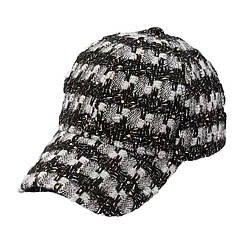 Бейсболка жіноча рельєфна в'язка Сірий