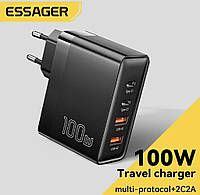 Зарядное устройство Essager 100 W USB Type C QC Quick Charge 4,0 3,0 Type C для iPhone Xiaomi Macbook