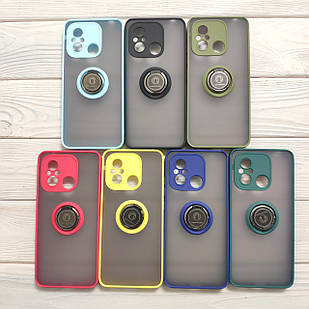 Чохол Armor Ring для Xiaomi Redmi 12С Протиударний з кільцем (різні кольори)