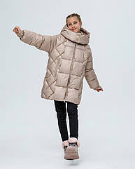 Зимова модна подовжена куртка, пуховик для дівчинки Helen тм Nestta Розміри 146-164