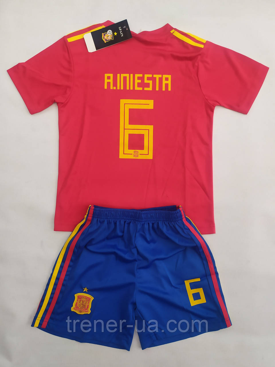 Футбольная форма детская A.Iniesta сборная Испания 2017-18, фото 1