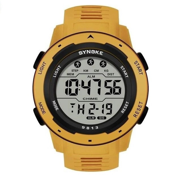 Спортивний тактичний годинник Synoke Yellow