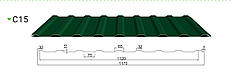 Профнастил С-15 0,45 мм Алмет RAL