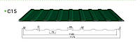 Профнастил С-15 0,7 мм Алмет RAL