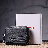 Гарний жіночий гаманець на блискавці з натуральної шкіри KARYA 21343 Чорний SC, код: 7803814, фото 9