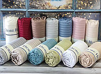 Простынь сатиновая на резинке с наволочками 180 на 200 см Diore Home в расцветках