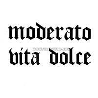 Текстовая переводная тату Moderato