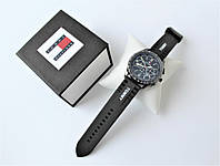 Мужские стильные наручные часы Tommy Hilfiger черные высокое качество