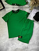 Летний костюм футболка +шорты зеленый 42-5/755 высокое качество