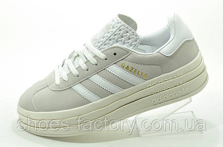 Кросівки Adidas Gazelle bold на платформі беж 40р., фото 1