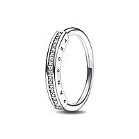 Серебряное кольцо Pandora Signature I-D с паве 192283C01