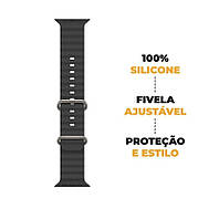 Силиконовый ремешок для Apple Watch 49 мм 45 мм 44 мм 42 мм серый