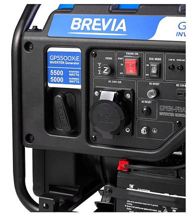 Генератор інверторний бензиновий Brevia GP5500XiE 5.5 кВт (ном 5 кВт) з електростартером, фото 3