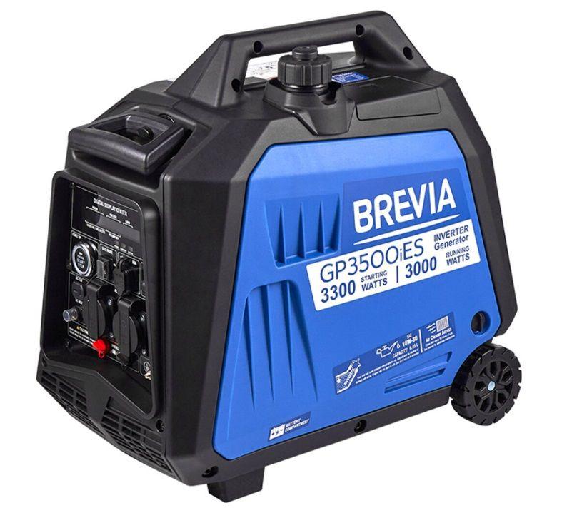 Генератор інверторний бензиновий з електростартером Brevia GP3500iES 3.3 кВт (ном 3 кВт)