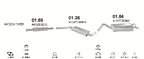 Глушник задн частина Ауді-AUDI: 100 82-91, 100 Avant 82-90, 200 79-82, 200 83-84, фото 3