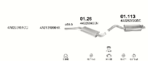 Глушник задн частина Ауді-AUDI: 100 82-91, 100 Avant 82-90, 200 79-82, 200 83-84, фото 4