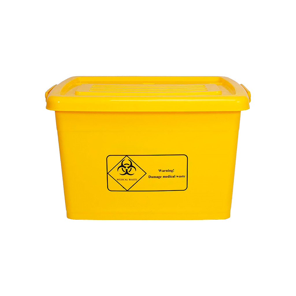 Контейнер для збору та утилізації медичних відходів 80 л квадратний з кришкою