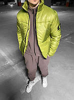 Мужская зеленая куртка. 7-471 высокое качество