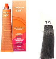 Крем-краска для волос Inebrya Color 7/1 Пепельный блондин 100 мл