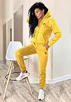 Спортивный костюм в стиле Puma унисекс желтый высокое качество