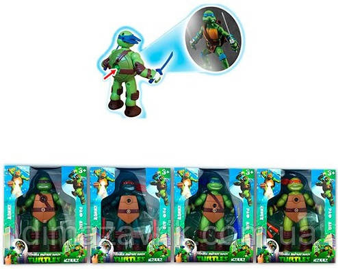 Ігровий набір 0810B15 Герої Черепашки ніндзь TMNT 1 герой 15 см 4 типи вбудований проєктор
