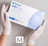 Перчатки латексные текстурированные без пудры Medicom SafeTouch размер M, 100 шт