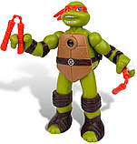 Ігрова фігурка 0810B15 Герої Черепашки ніндзь TMNT 1 герой Мікеланджело 15 см, вбудований проєктор, фото 8