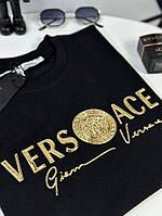 Футболка Versace черная mf011 высокое качество